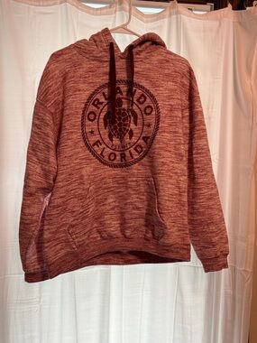 Orlando Florida Marled Crewneck Hoodie - Red